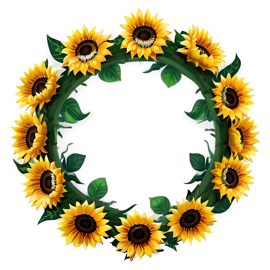 Sunflower Wreath Transparent Png 95 PNG image