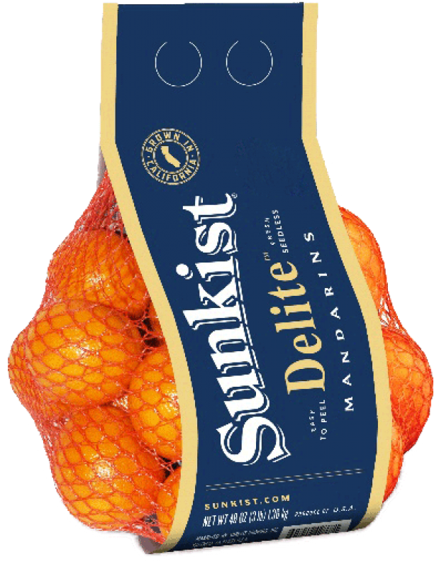 Sunkist Delite Mandarins Packaging PNG image