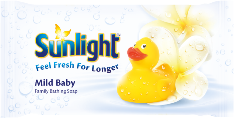 Sunlight Mild Baby Soap Packaging PNG image