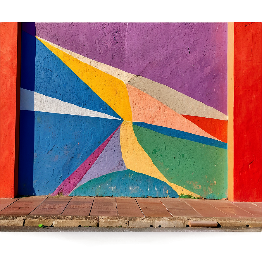 Sunlight On A Colorful Mural Png 61 PNG image