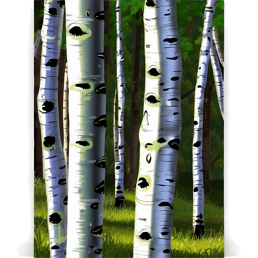 Sunlit Aspen Forest Trees Png 49 PNG image