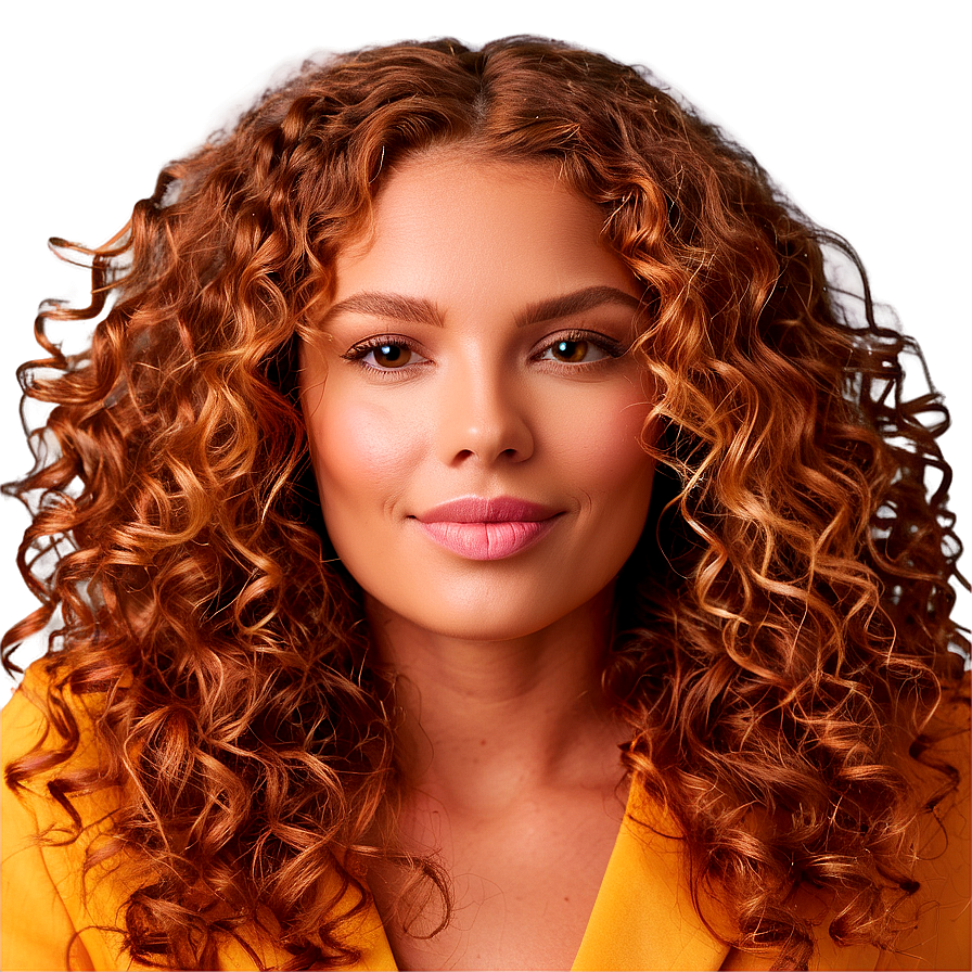 Sunlit Curly Hair Glow Png 24 PNG image