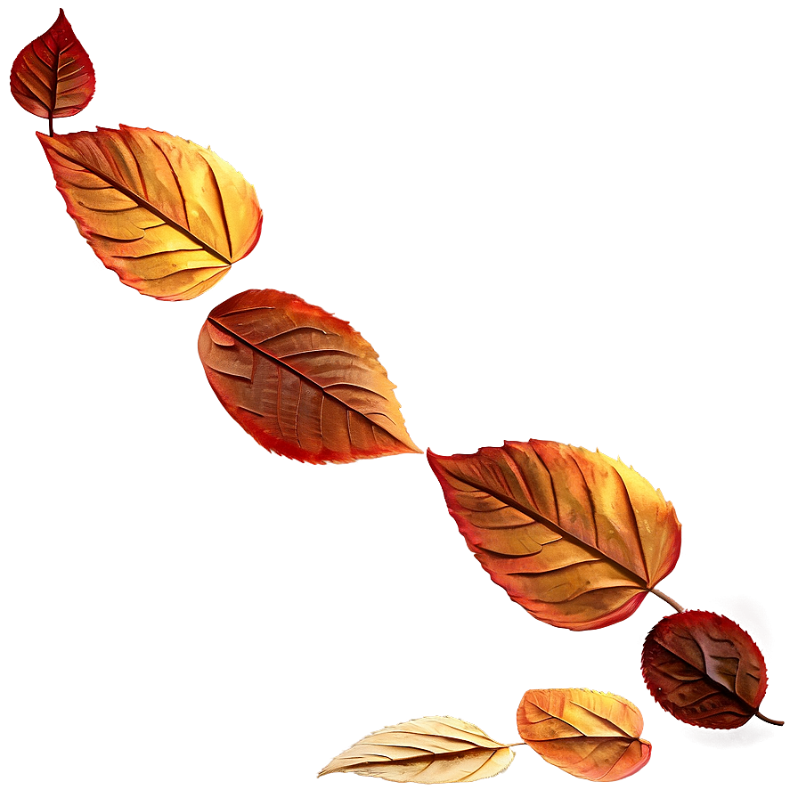 Sunlit Falling Leaves Png 62 PNG image