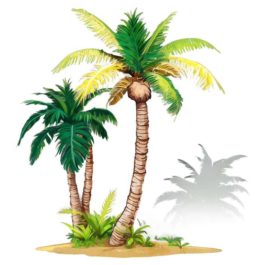 Sunlit Palm Trees Png 15 PNG image