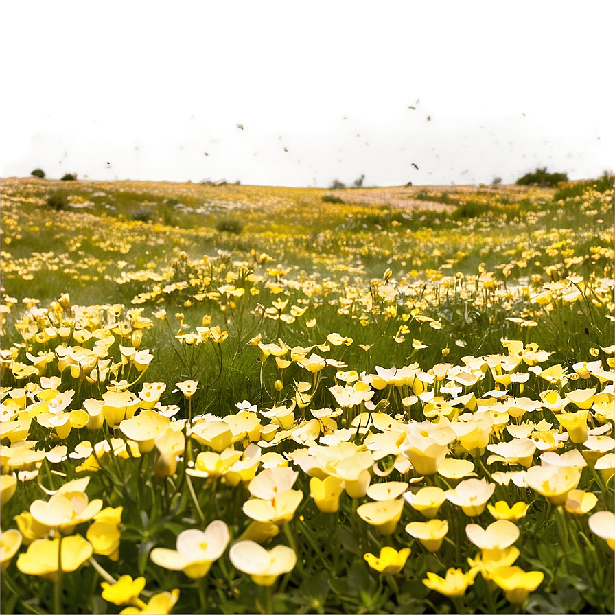 Sunny Buttercup Field Png Auw PNG image