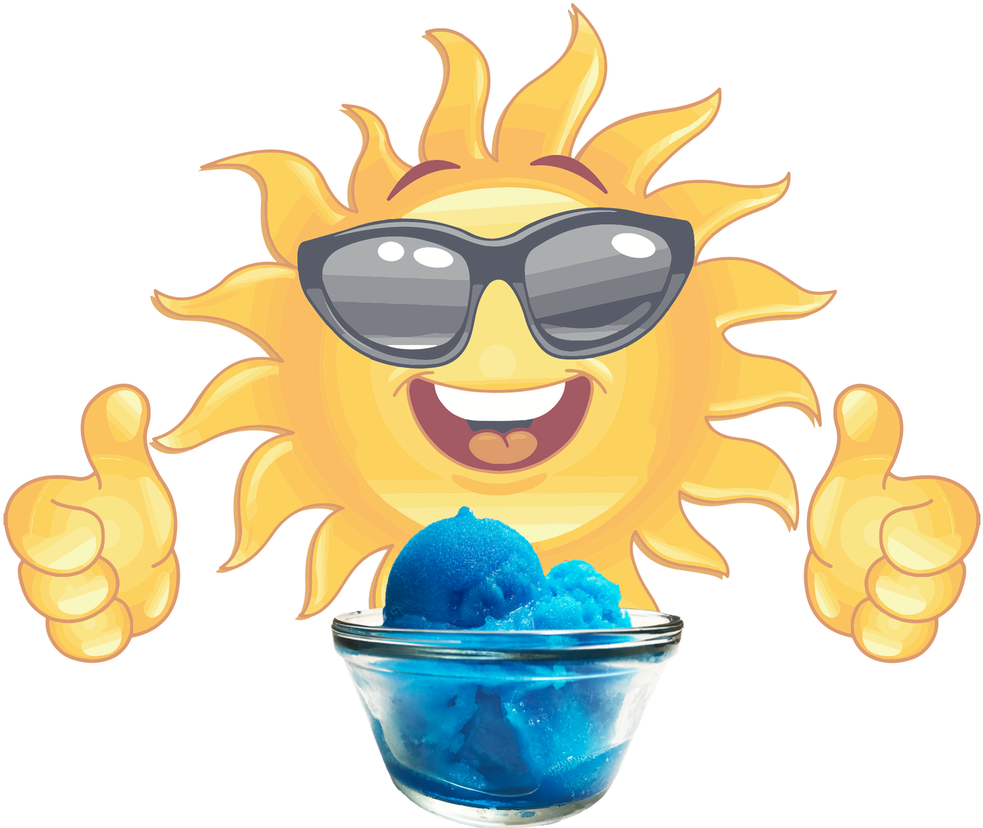 Sunny_ Character_ Enjoying_ Ice_ Cream PNG image