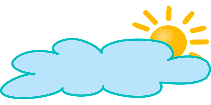 Sunny Cloud Cartoon PNG image