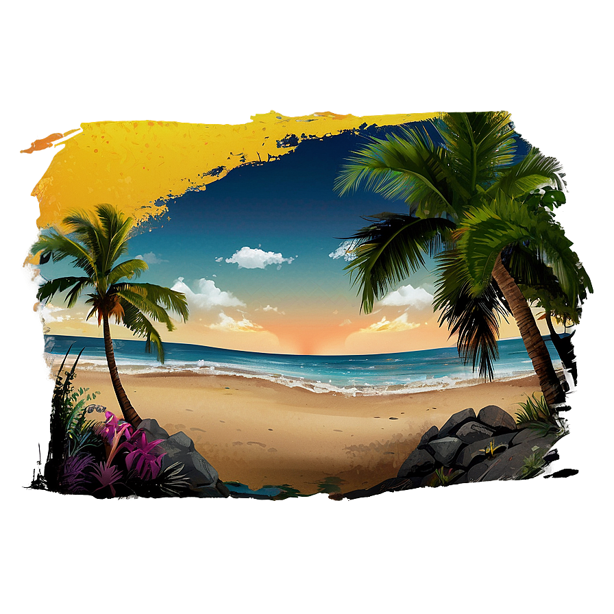 Sunny Coastal Seaside Png 19 PNG image