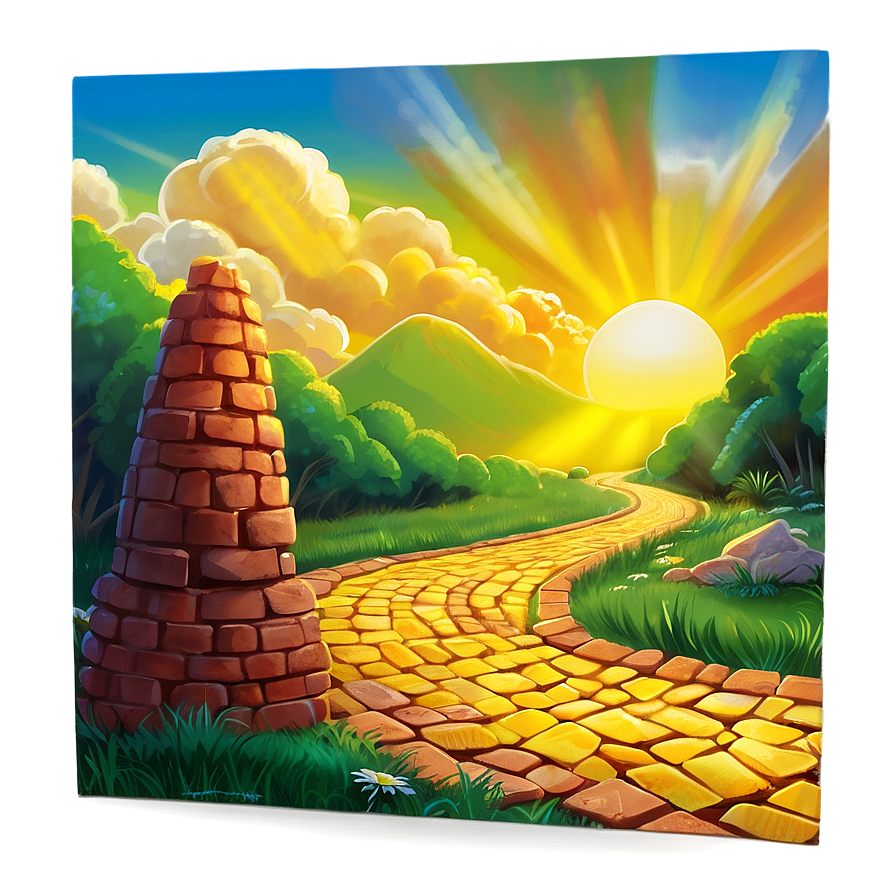 Sunny Day Yellow Brick Road Png 25 PNG image