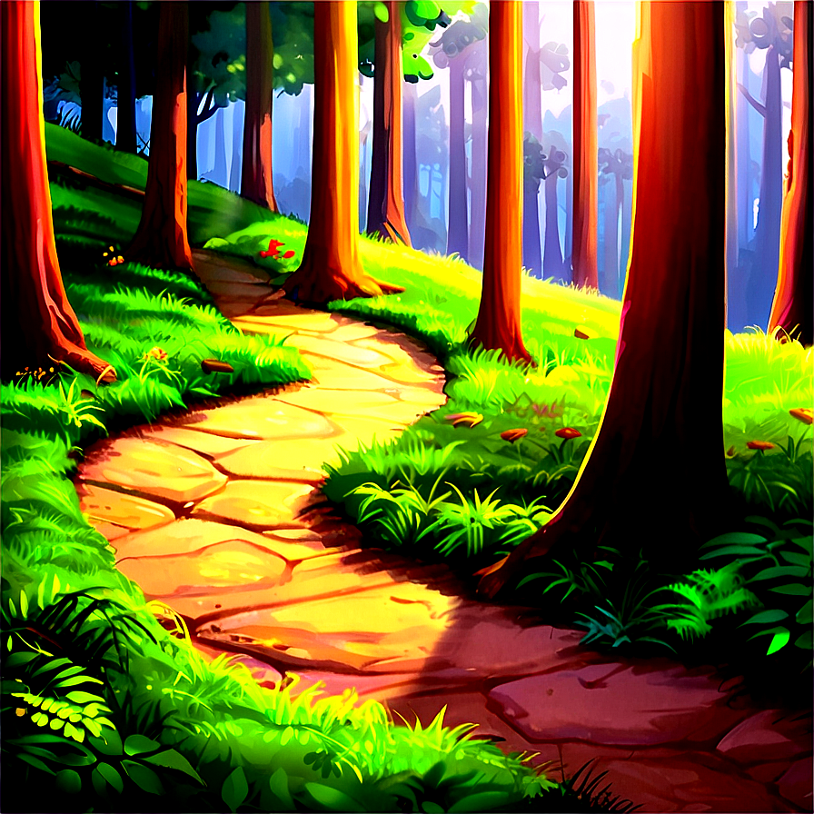 Sunny Forest Pathway Png Glc PNG image