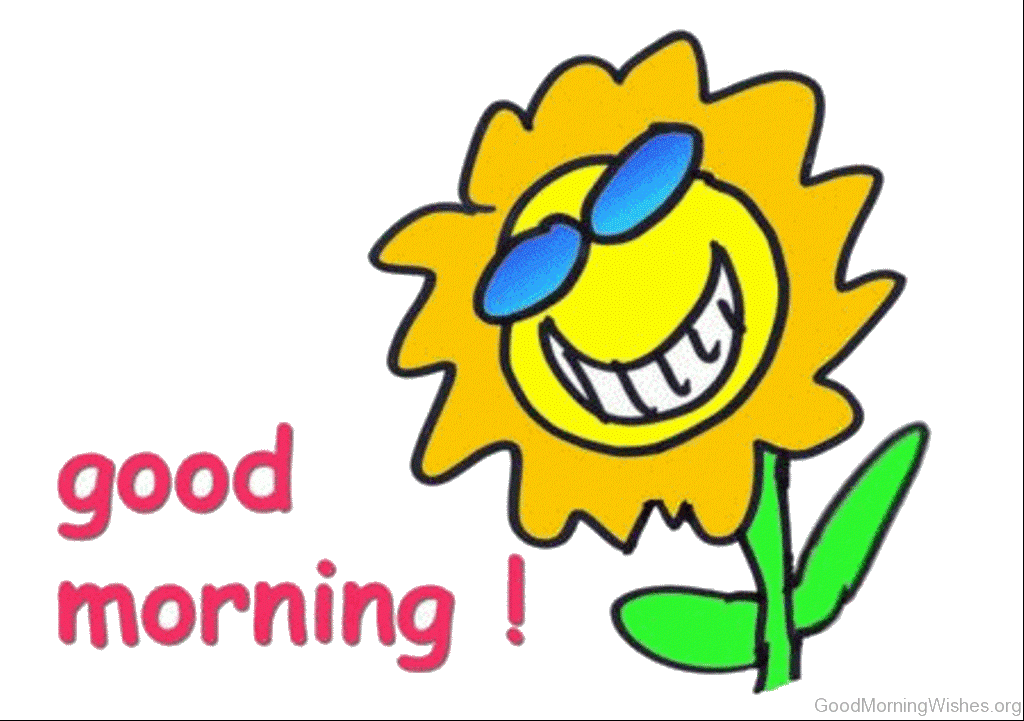 Sunny Good Morning Greeting PNG image