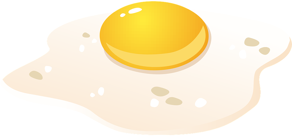Sunny Side Up Fried Egg Vector PNG image