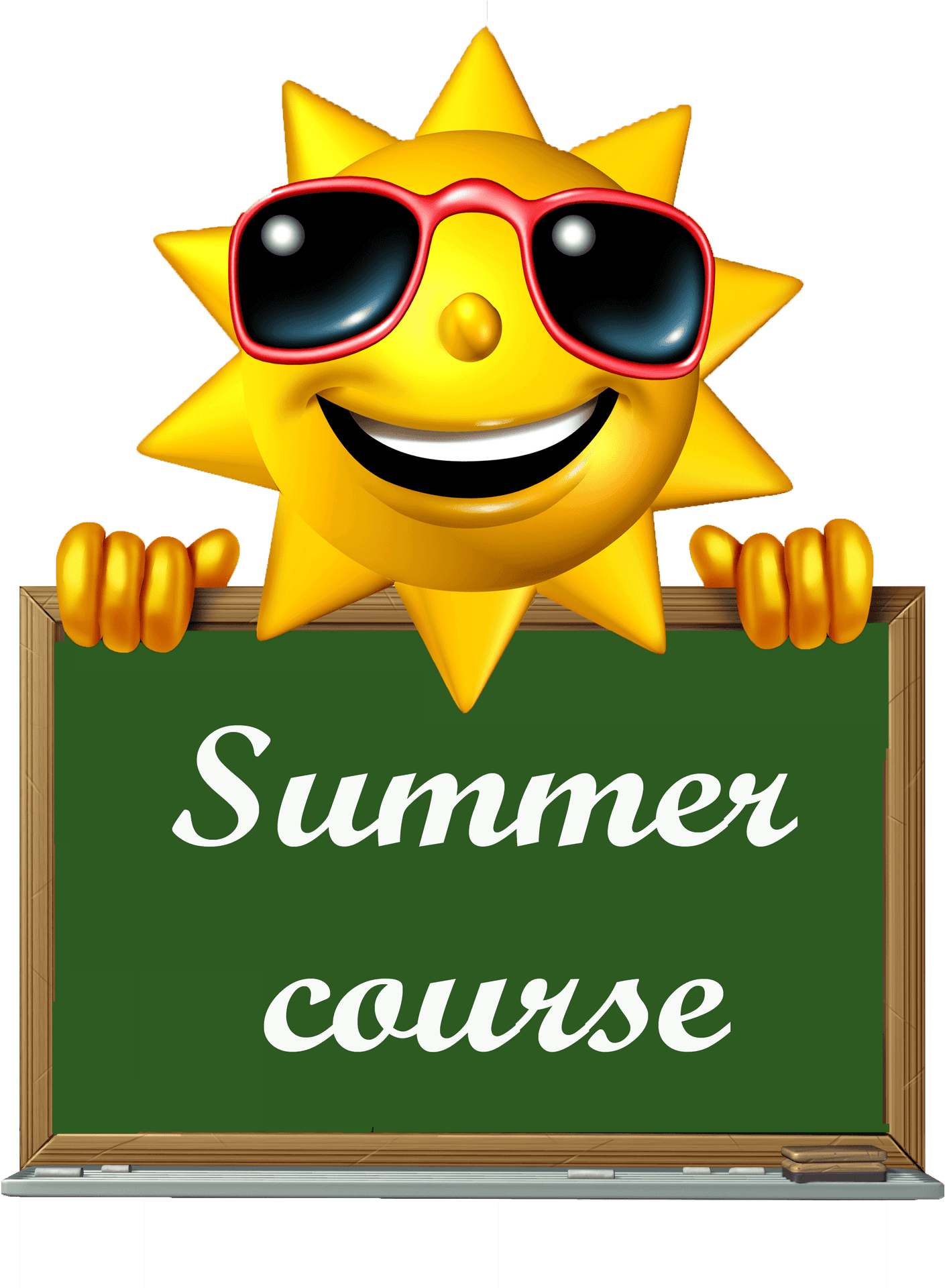 Sunny Summer Course Announcement PNG image