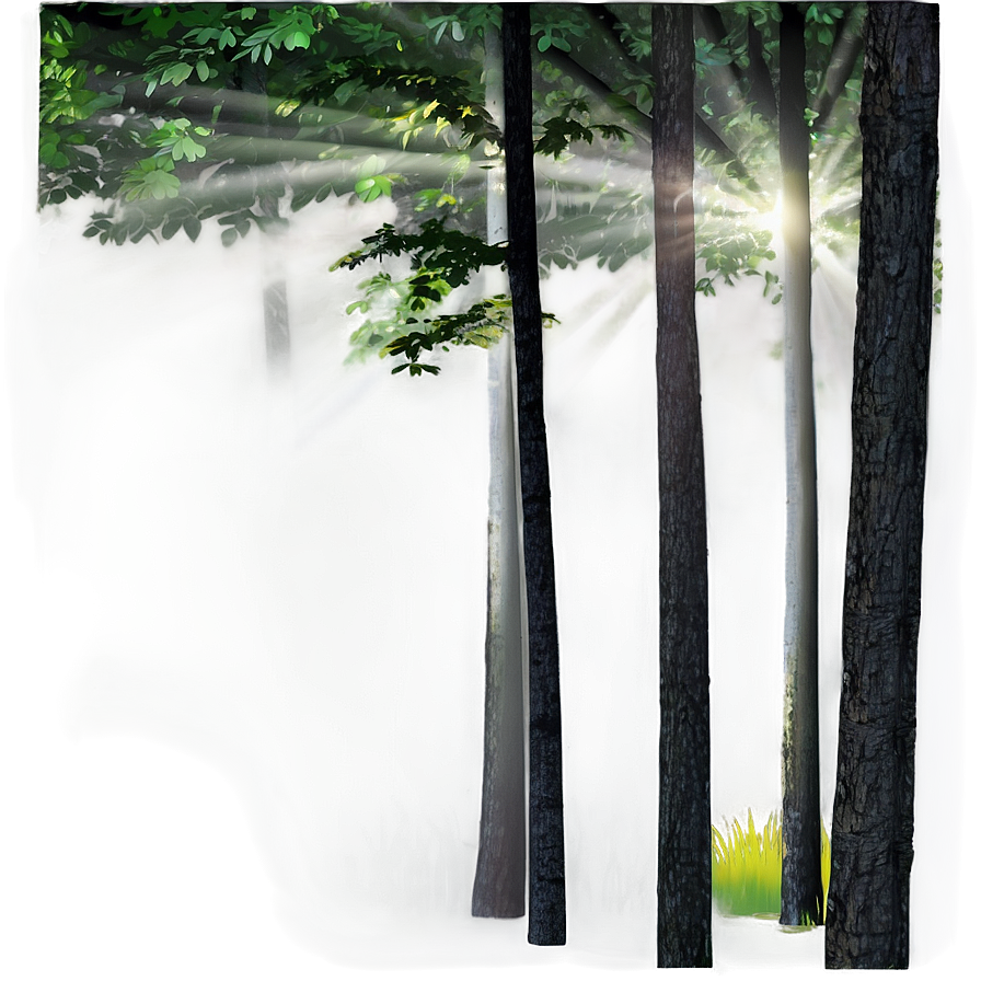 Sunrays In Forest Scene Png 06272024 PNG image