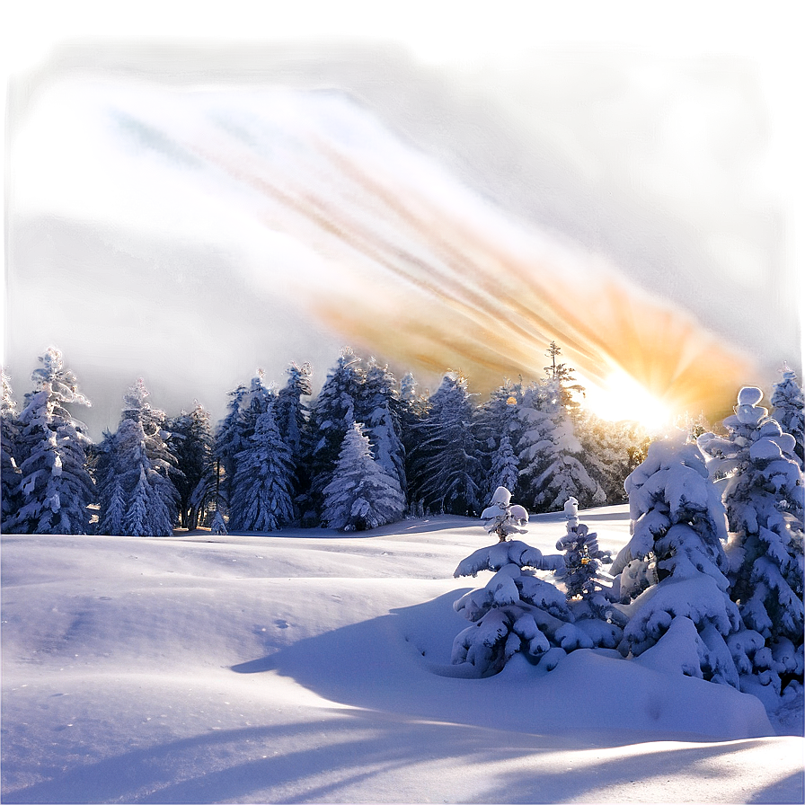 Sunrays In Winter Wonderland Png Esp46 PNG image