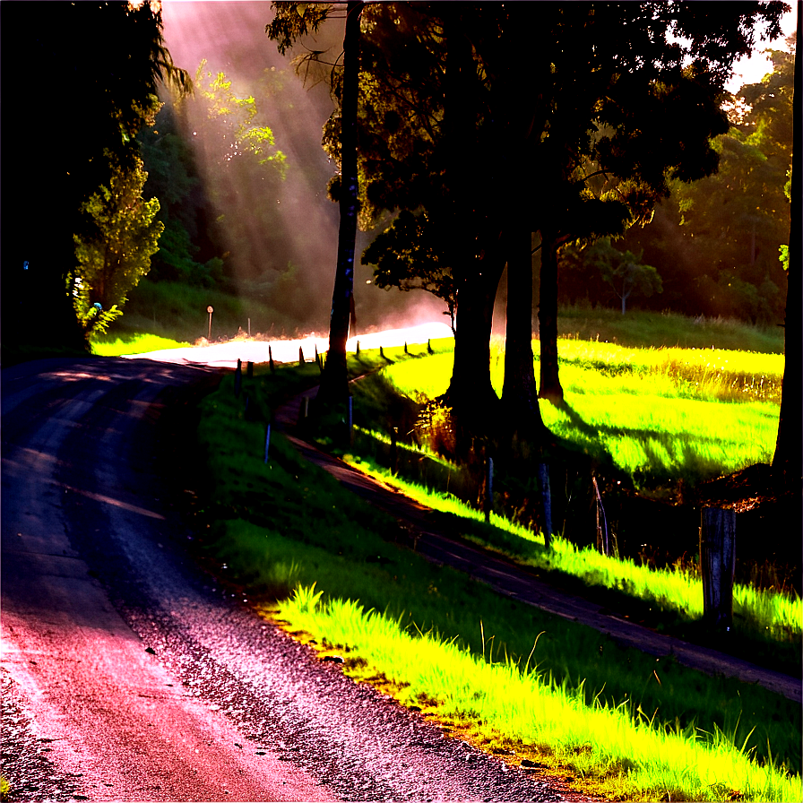 Sunrays On Country Road Png Cfy PNG image