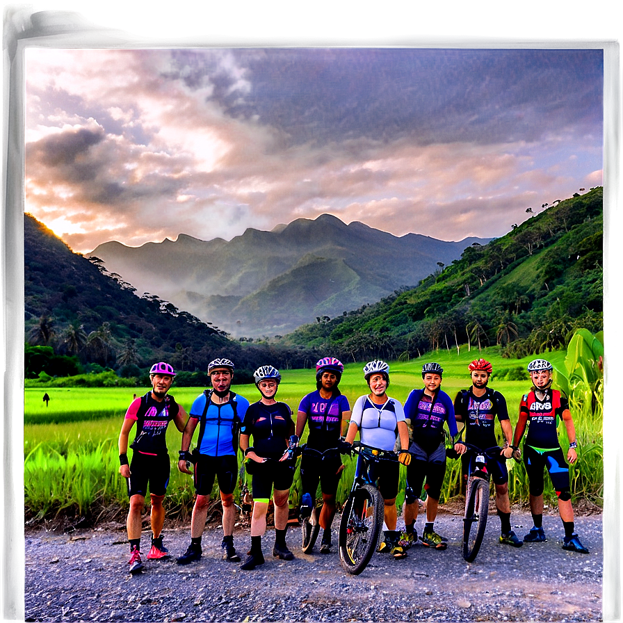 Sunrise Biking Excursion Png Cxd93 PNG image