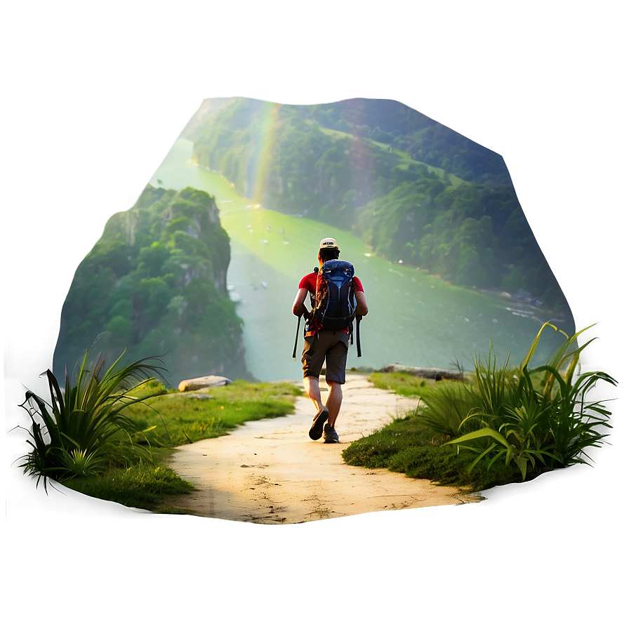 Sunrise Hiking Path Png 06202024 PNG image