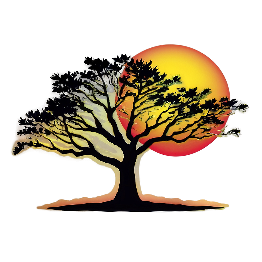 Sunrise Tree Silhouette Png 20 PNG image