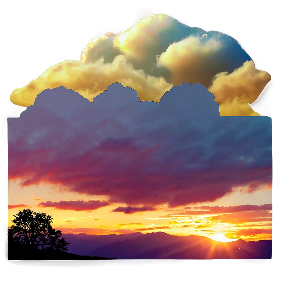 Sunset Clouds Background Png Oho9 PNG image