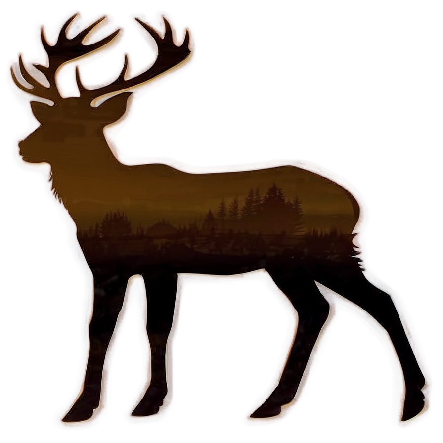 Sunset Deer Silhouette Png 64 PNG image