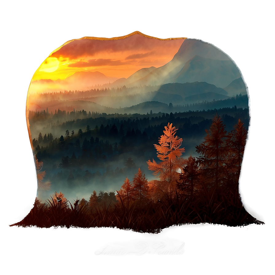 Sunset Fog Transparent Png 05262024 PNG image