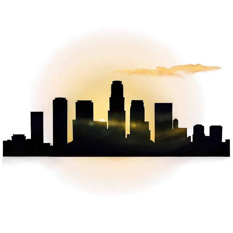 Sunset Los Angeles Skyline Png Mwj PNG image