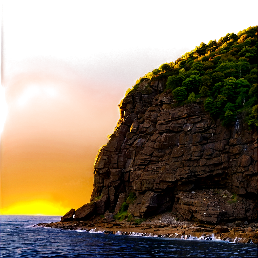 Sunset Over Cliff Png 19 PNG image