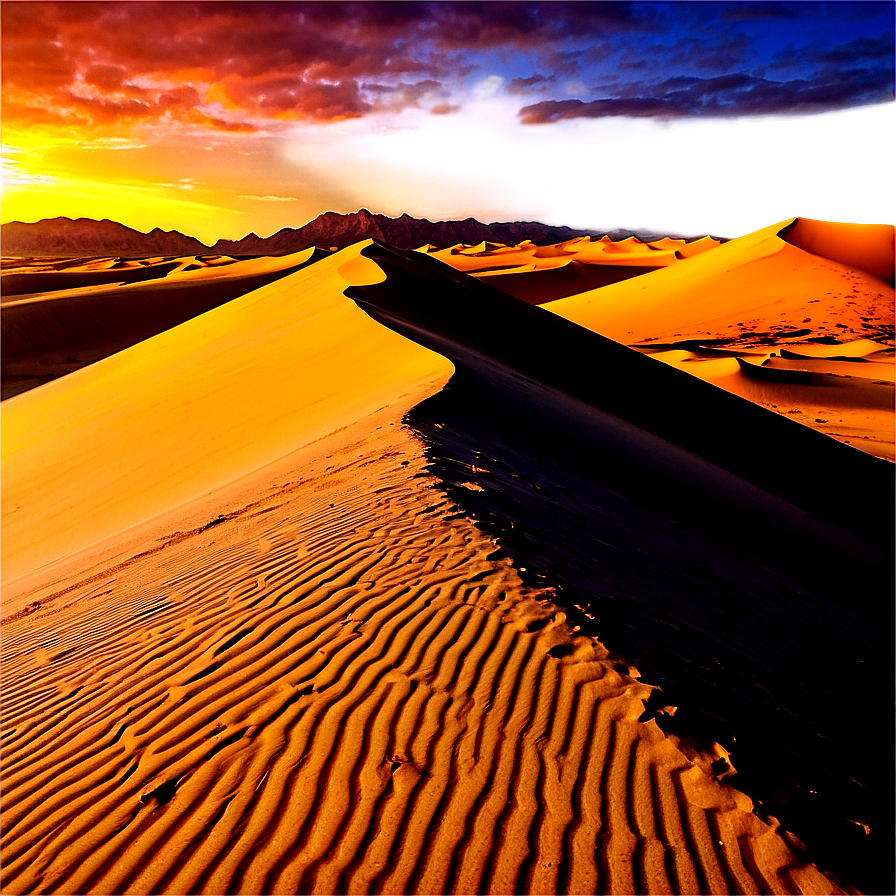 Sunset Over Sand Dunes Png 06292024 PNG image