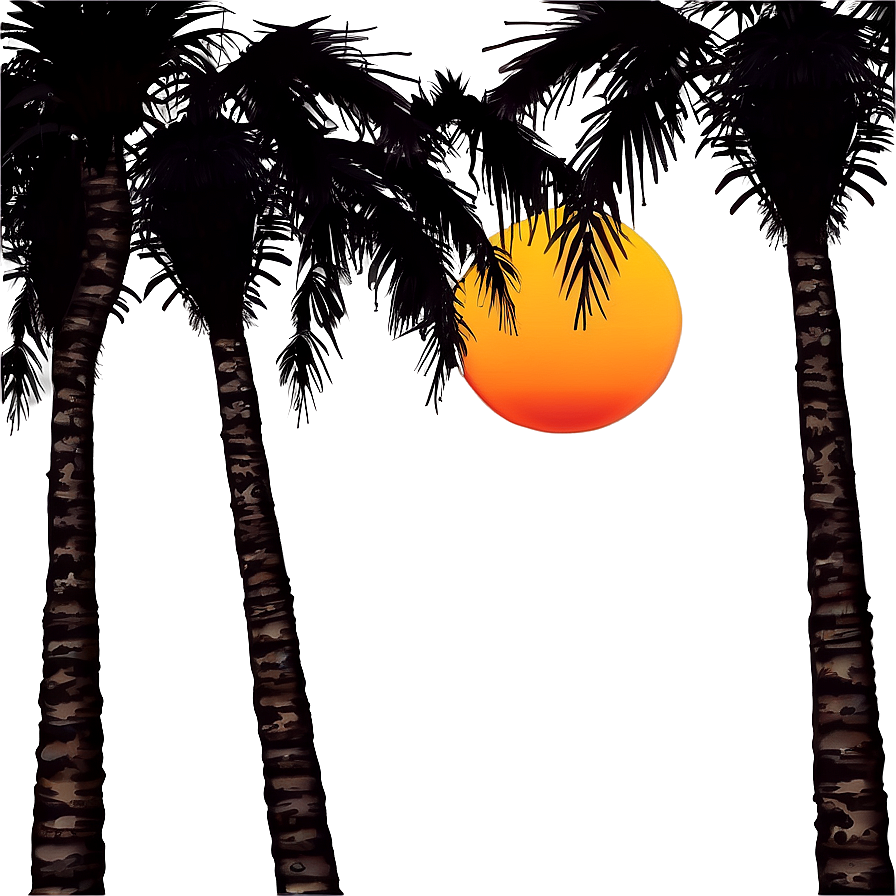 Sunset Palm Trees Png Gks PNG image