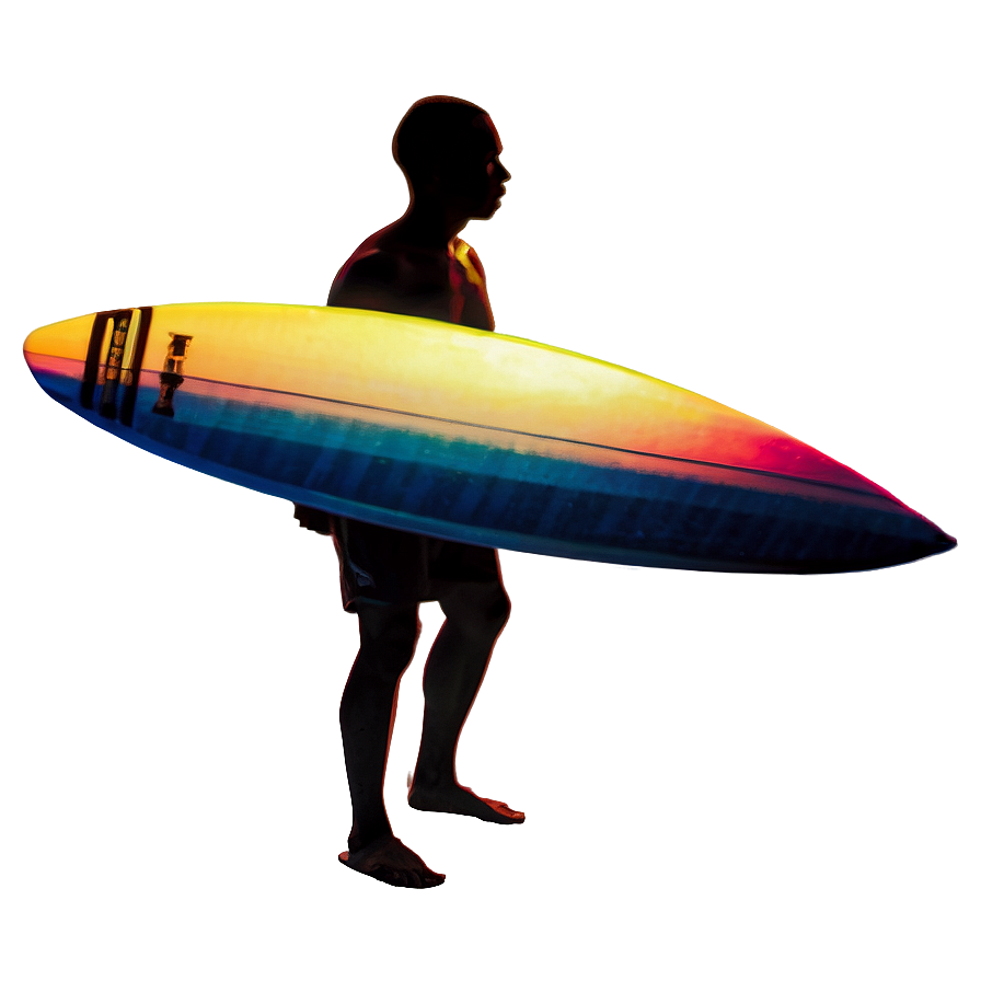 Sunset Surfer Silhouette Png 7 PNG image