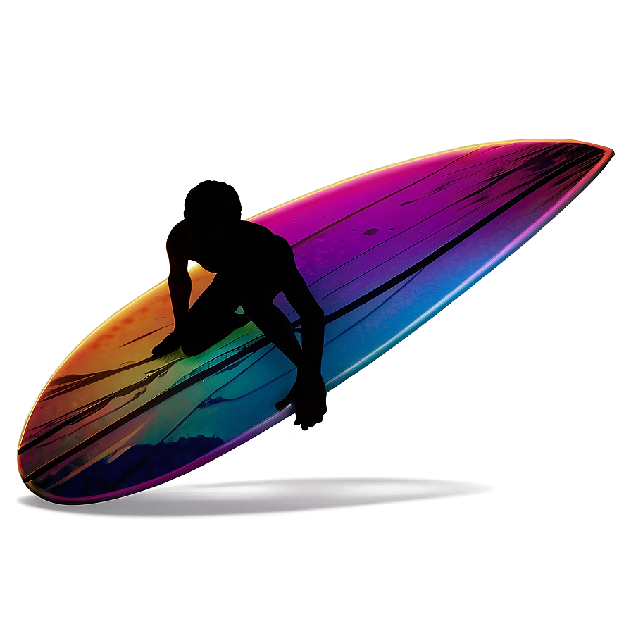 Sunset Surfer Silhouette Png Nor PNG image