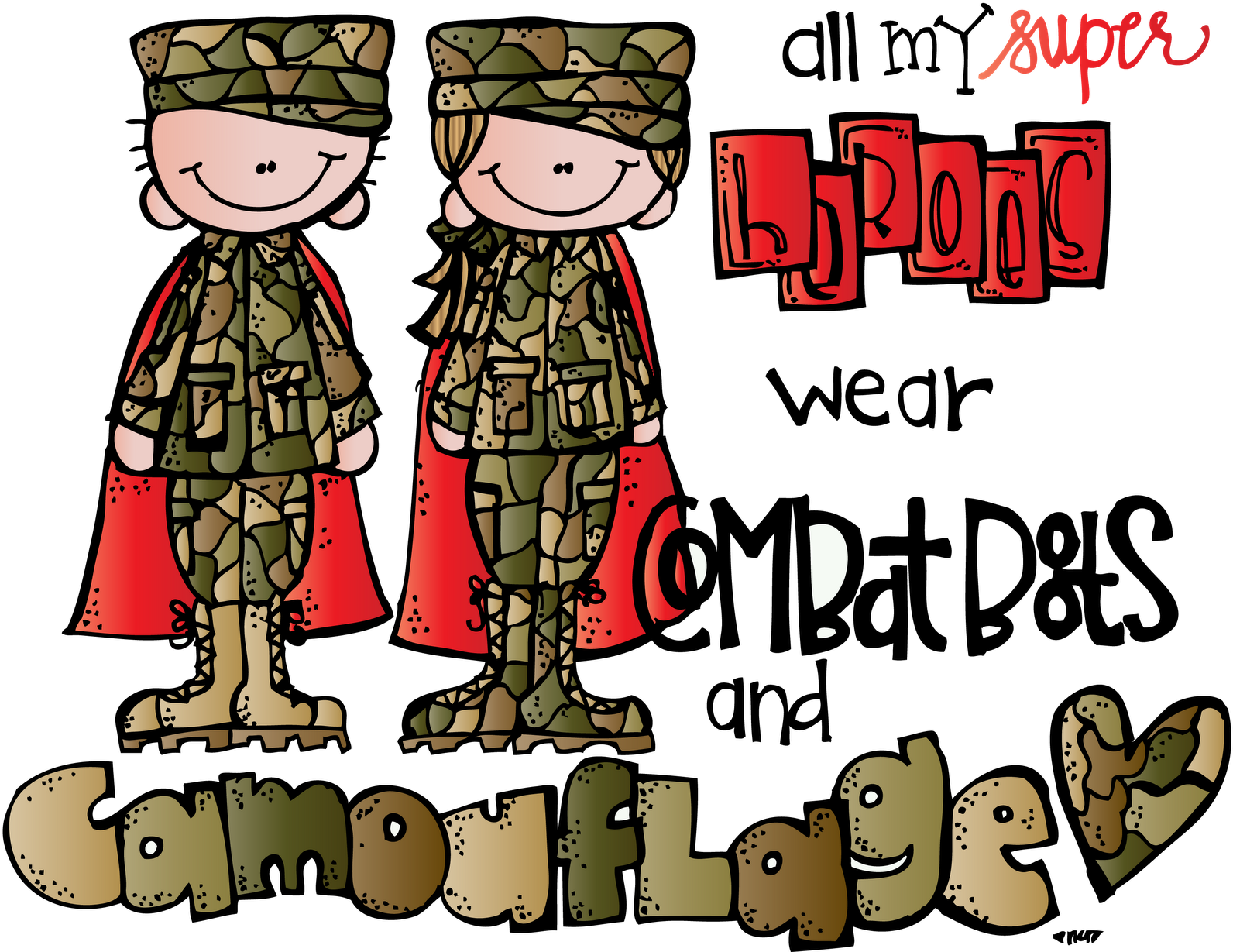 Super Heroesin Camouflageand Combat Boots PNG image