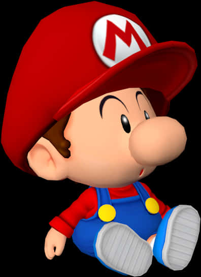 Super_ Mario_ Baby_ Character_ Render PNG image