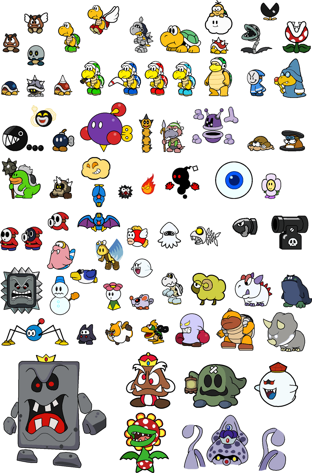 Super Mario Enemies Compilation PNG image