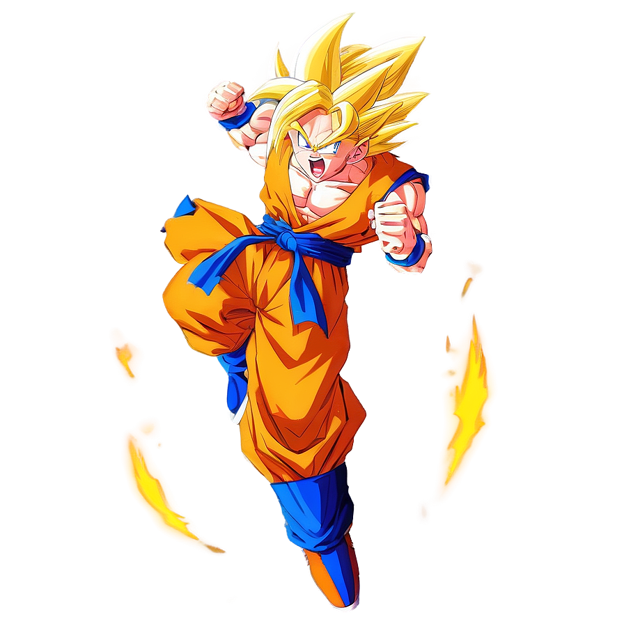 Super Saiyan 3 Goku Flying Png Cbu89 PNG image