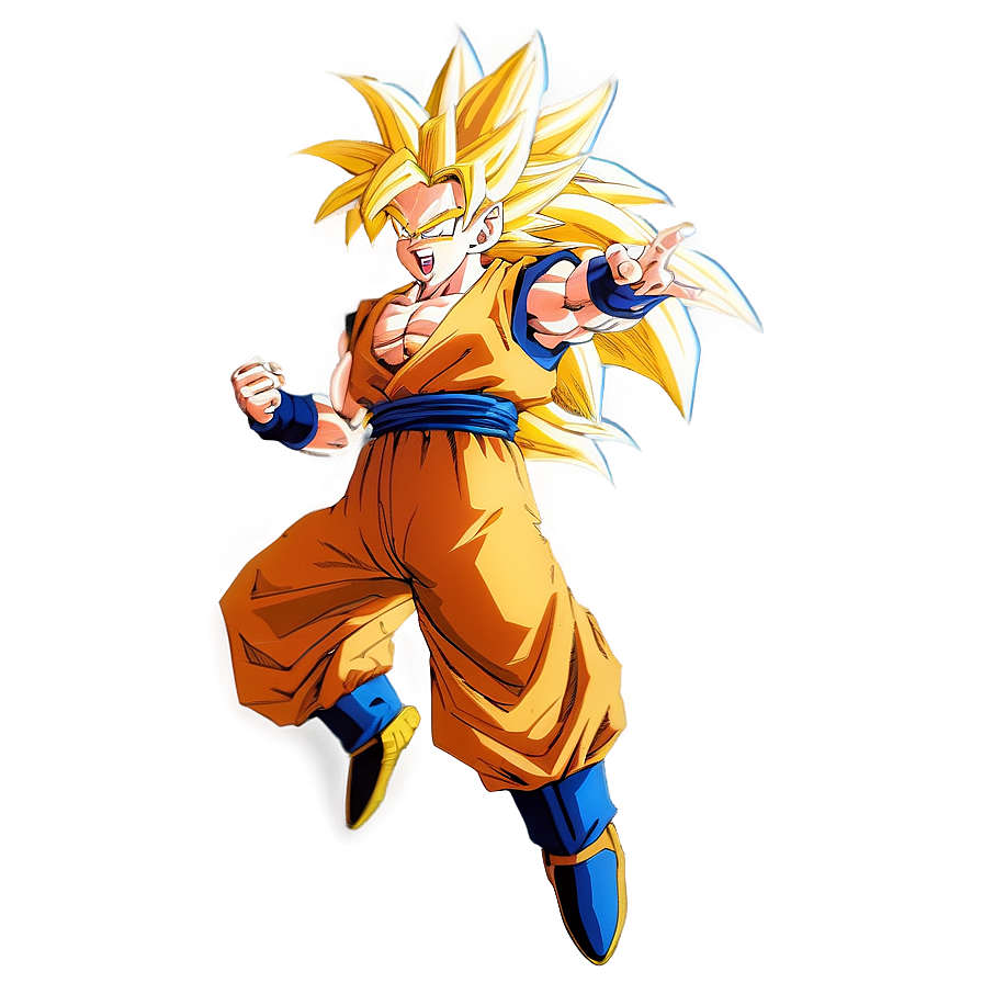 Super Saiyan 3 Goku Flying Png Xgt71 PNG image