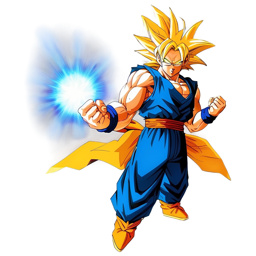 Super Saiyan 3 Goku Punching Png 06252024 PNG image