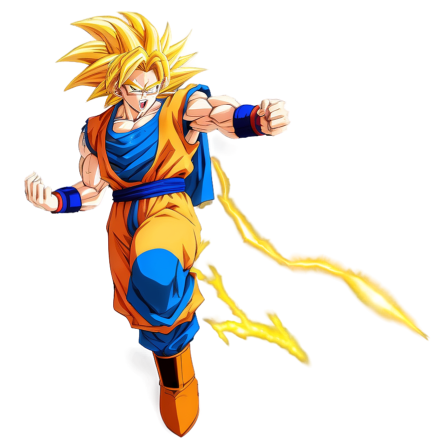 Super Saiyan 3 Goku's Victory Pose Png Ber PNG image