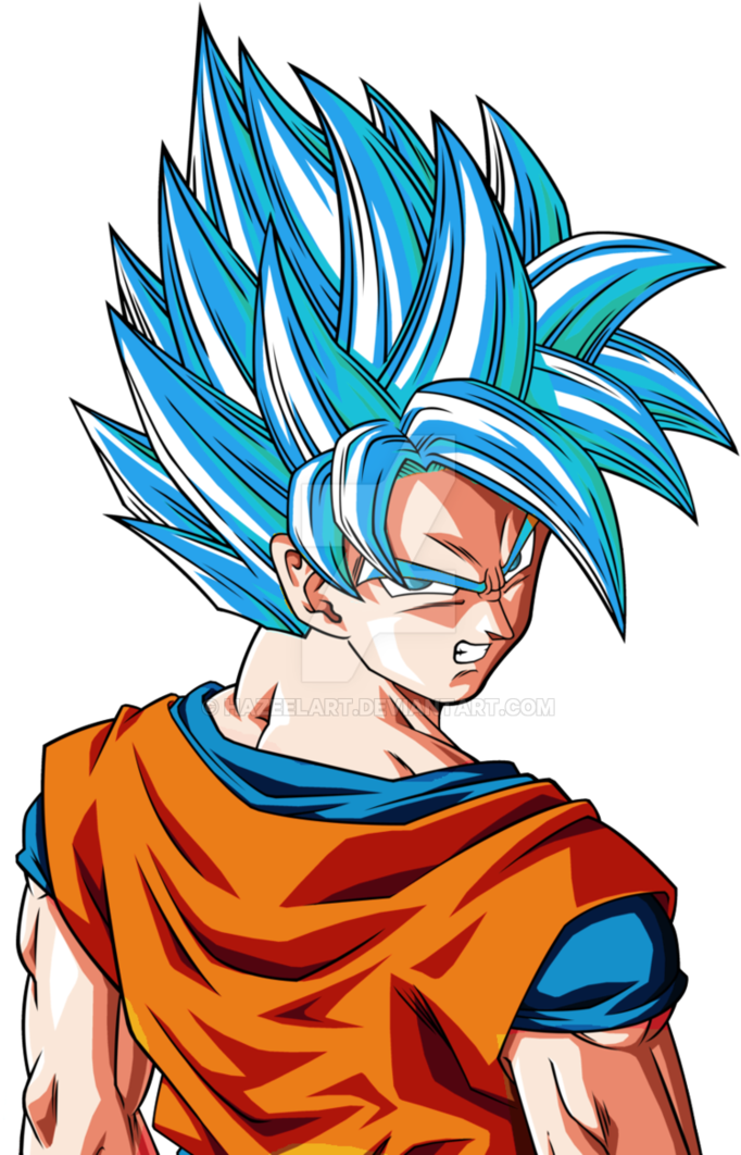 Super Saiyan Blue Goku Illustration PNG image