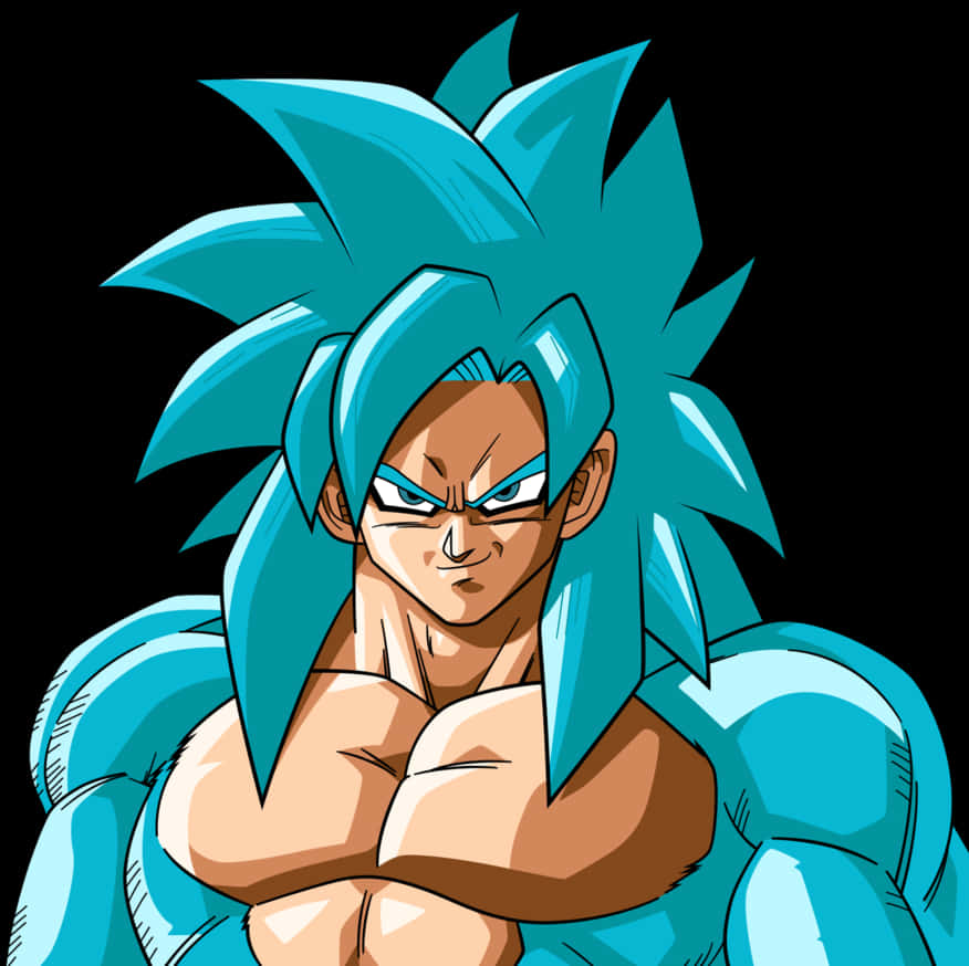 Super Saiyan Blue Goku Portrait PNG image