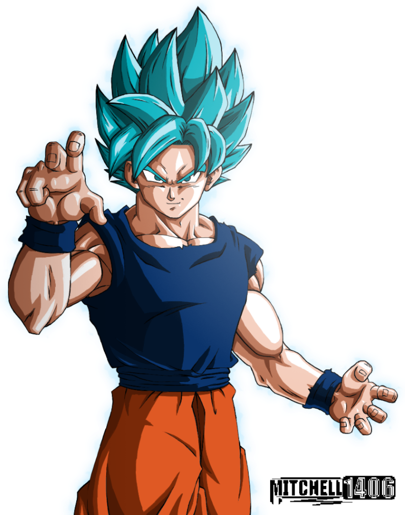 Super Saiyan Blue Goku Pose.png PNG image