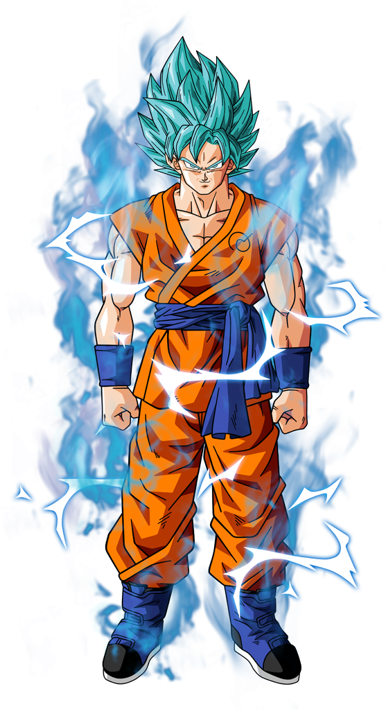 Super Saiyan Blue Goku Power Up PNG image