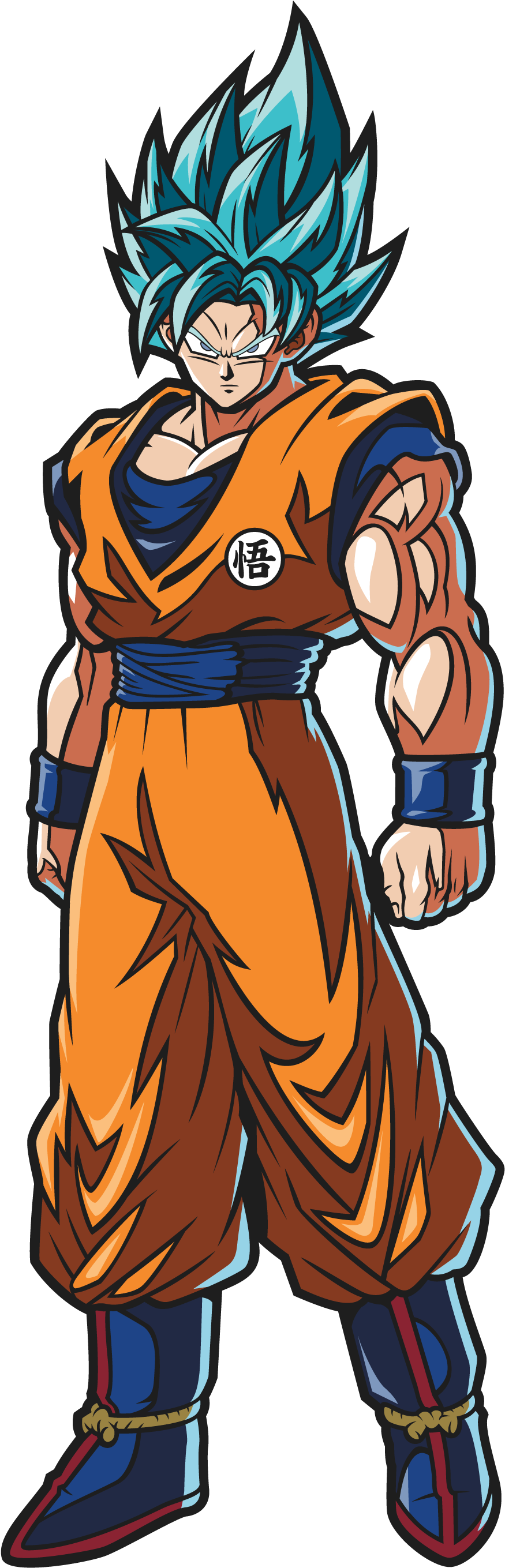 Super Saiyan Blue Goku Standing PNG image