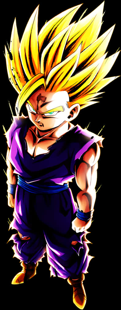 Super Saiyan Gohan Stance PNG image