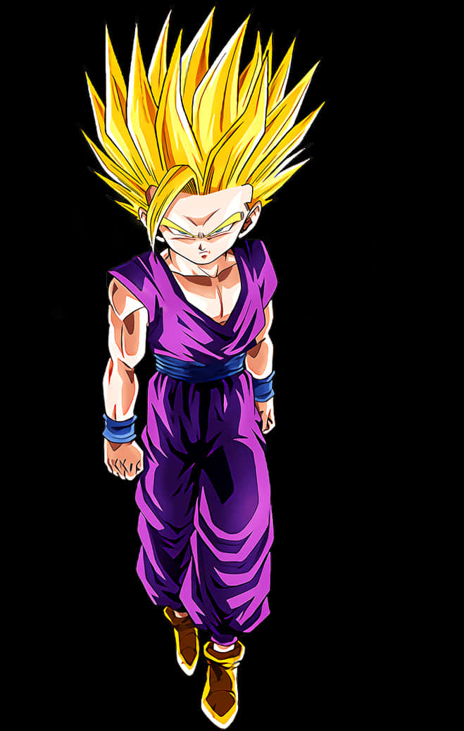 Super Saiyan Gohan Standing Pose PNG image