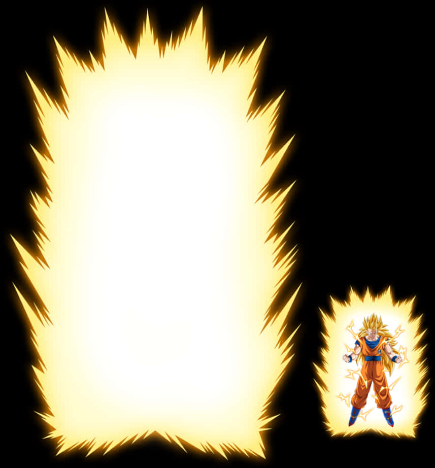 Super Saiyan Goku Energy Aura PNG image