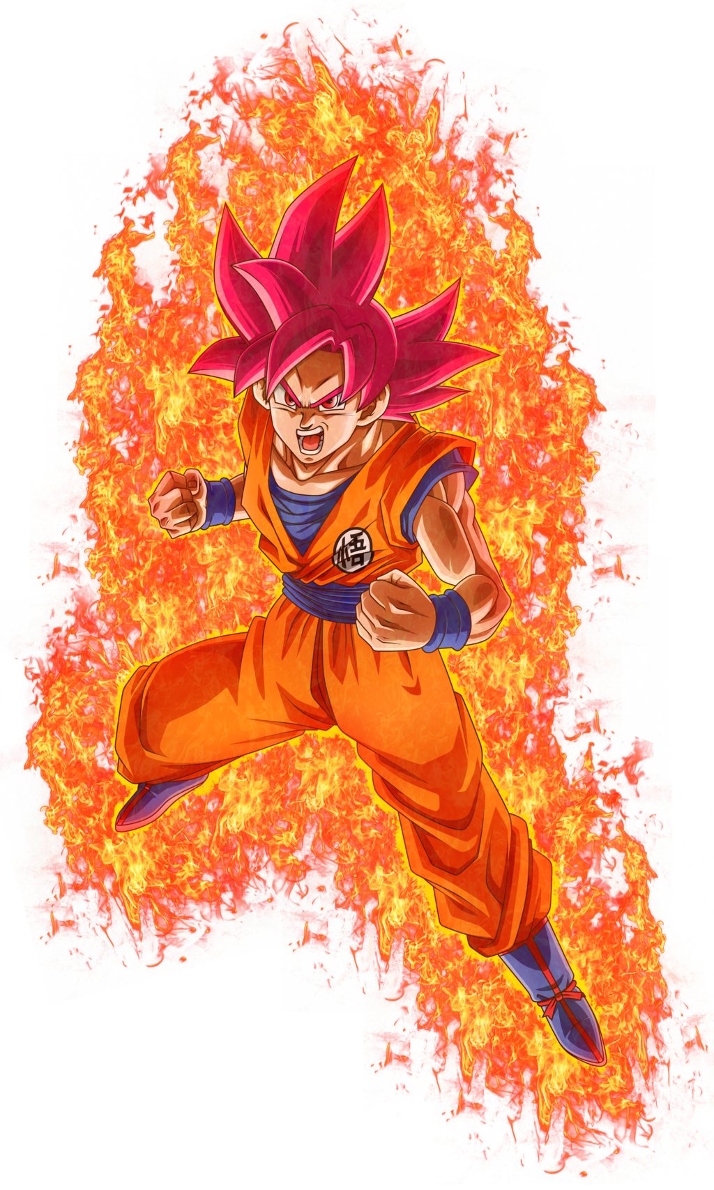 Super Saiyan Goku Fire Aura PNG image