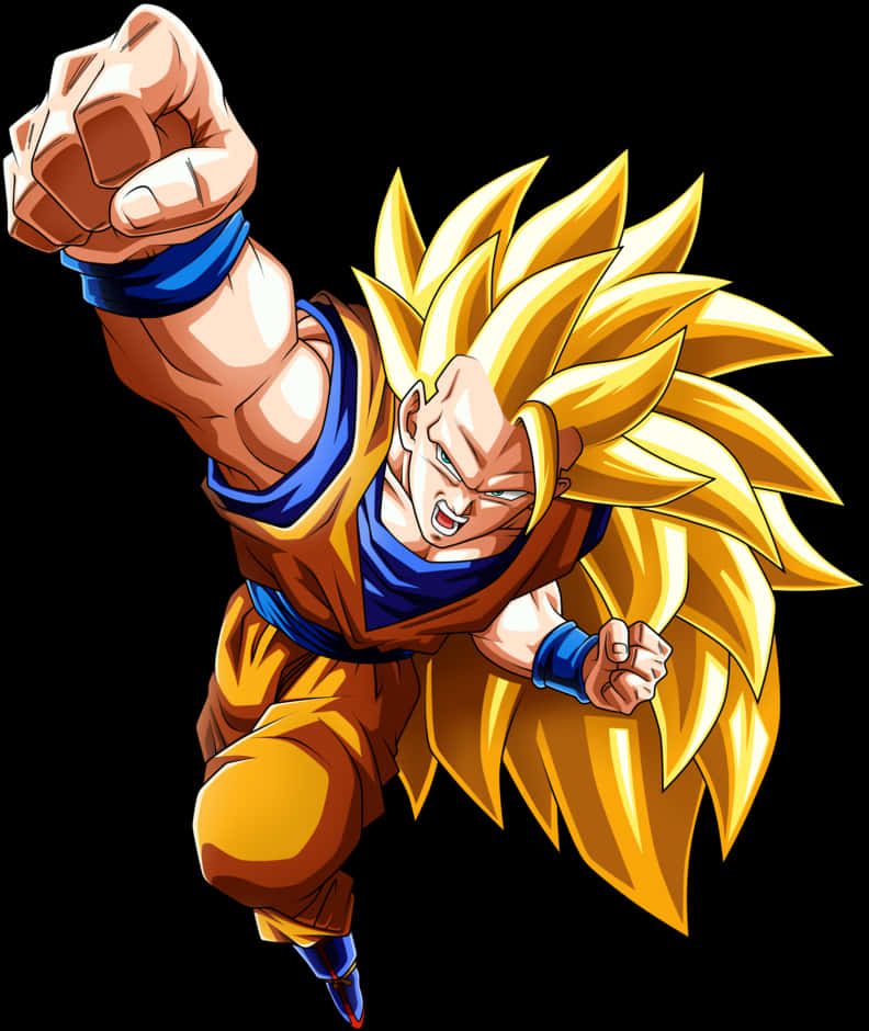 Super Saiyan Goku Power Up PNG image