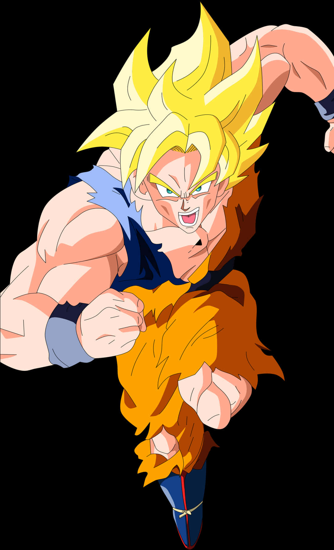 Super Saiyan Goku Power Up PNG image